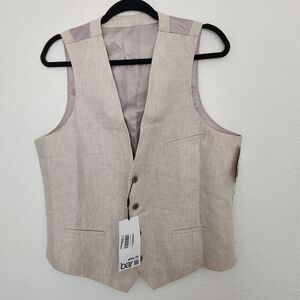 Bar III Men's Slim Fit 4 Button Suit Vest Tan Size Large